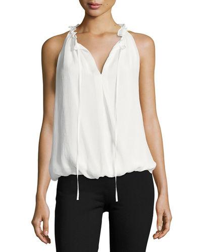 Tie-neck Sleeveless Blouse