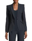 Allegra One-button Fluid Crepe Jacket