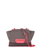 Eartha Iconic Mini Neon Satchel Bag, Gray/pink