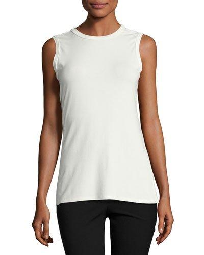 Twist-back Sleeveless Top, White