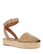 Studded Double Espadrille Flats