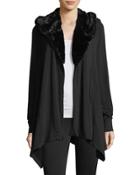 Zip-up Jacket With Faux-fur Collar