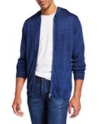 Men's Cold-dye Zip-front Hoodie