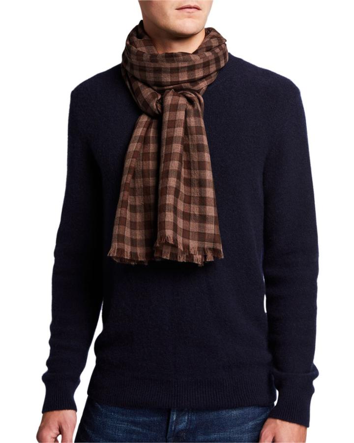 Men's Checkered Cashmere