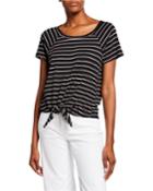 Lou Striped Front-tie Tee
