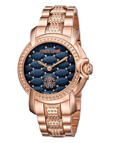 36mm Studded Rose Golden Bracelet Watch