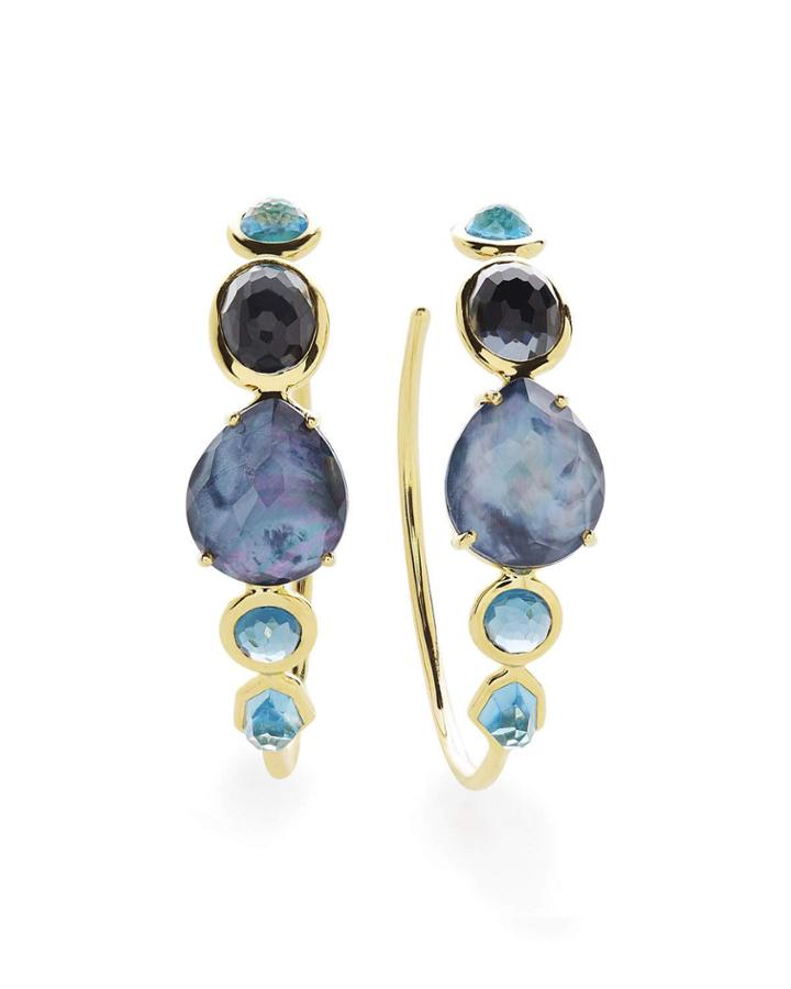 18k Rock Candy Gelato #3 Hoop Earrings In