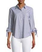 Leina 3/4 Sleeve Tie-cuff Blouse
