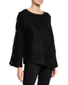 Adley Button-sleeve Fuzzy