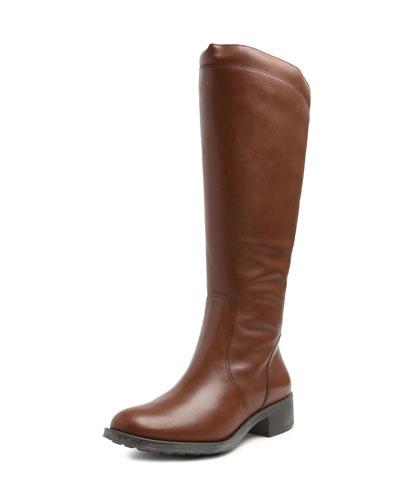 Saddle Up Water-resistant Leather Riding Boot