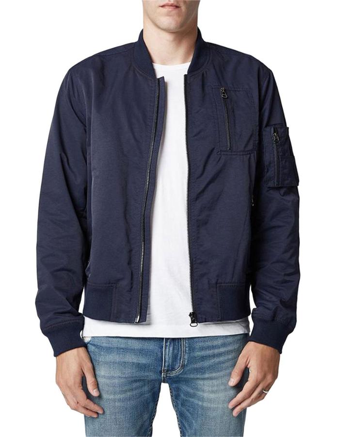 Men's Pocket-detail Bomber Jacket