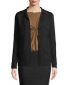 Collared Wool Sweater W/ Pockets