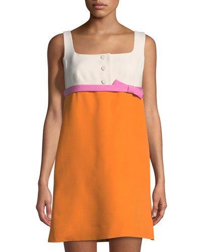 Bow-waist Colorblock
