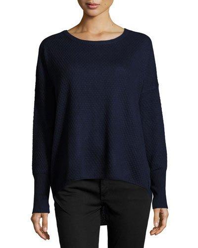 Honeycomb Silk-cashmere Tunic