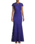 Allison Embroidered Lace Trumpet Gown