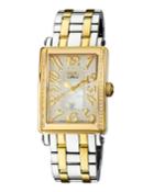 Swiss Quartz Mezzo Two Tone Diamond Stainless Steel Bracelet Watch