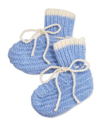 Brora Cashmere Knit Booties, Size: 0-6 Months,