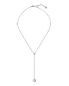 Pearl Y-drop Necklace, Gray