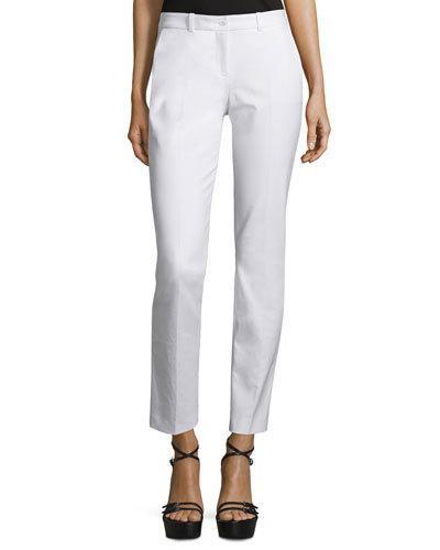 Samantha Skinny Ankle Pants, Optic White