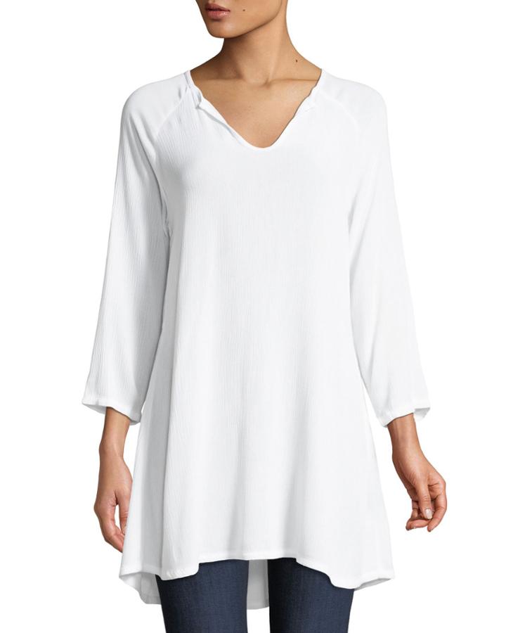 3/4 Sleeve V-neck Tunic