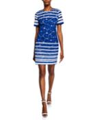 Striped Floral Lace