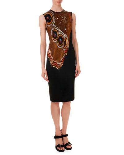 Butterfly-wing-pattern Knit Dress