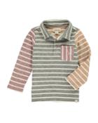 Colorblock Striped Long-sleeve Polo W/ Children's Book,