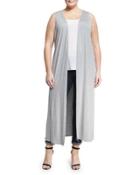 Side-slit Ribbed Vest,