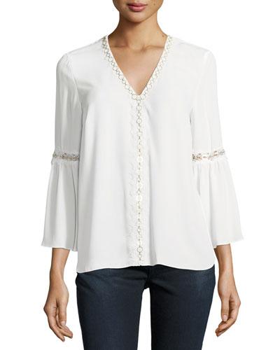Jasmine Lace-inset Blouse