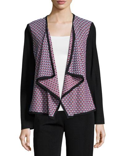 Draped Open-knit Jacket,