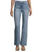 Barbara Boot-cut Faded Jeans, Blue