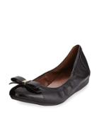 Elsie Leather Ballerina Flat, Black