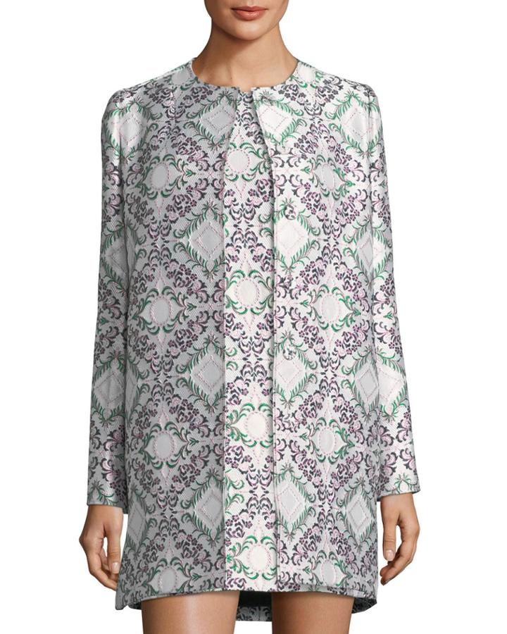 Snap-front Jacquard Metallic