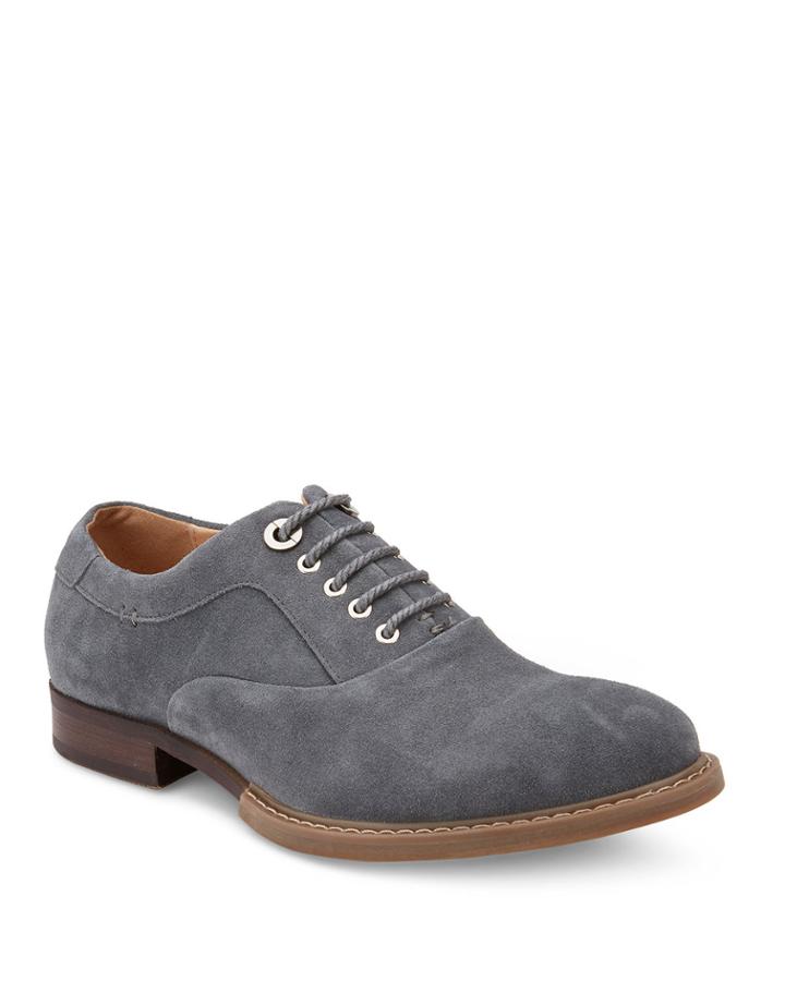 Men's Travertine Suede Lace-up Oxfords