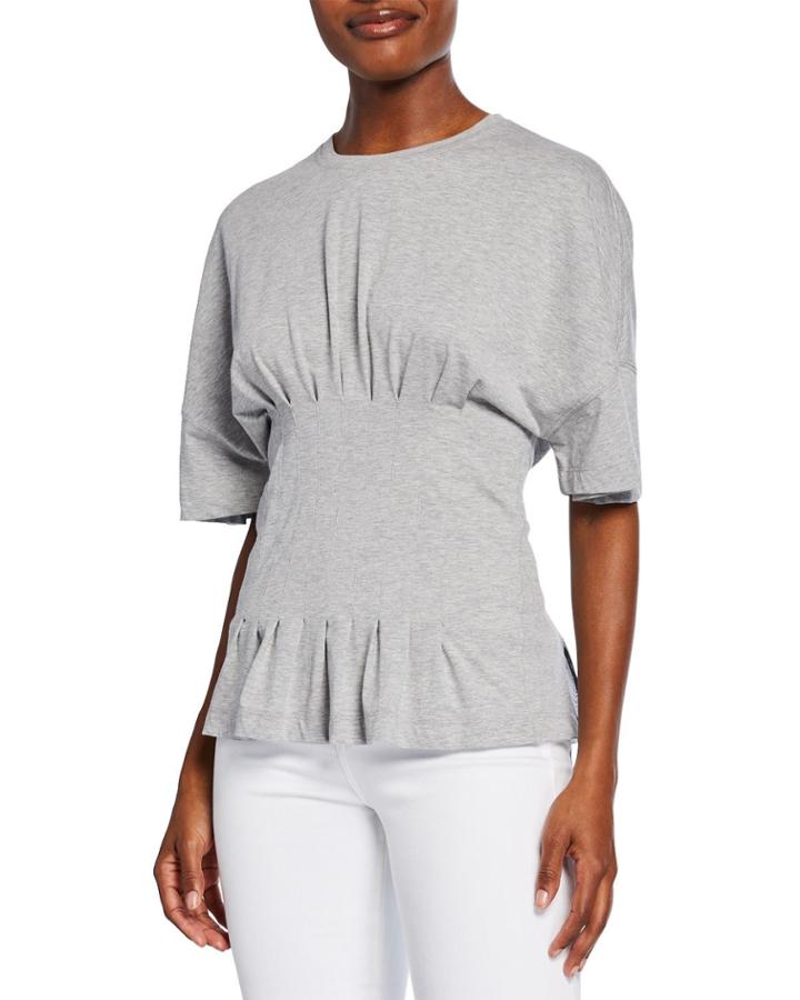 Crewneck Short-sleeve Tee With