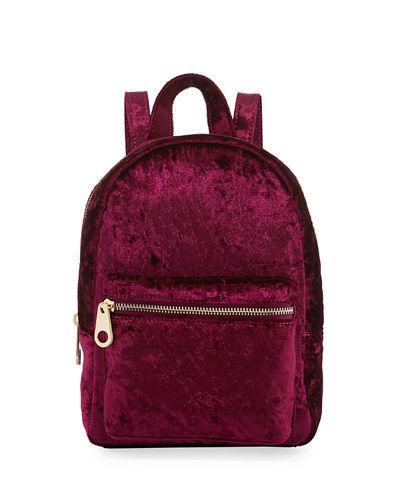 Velvet Mini Backpack, Navy