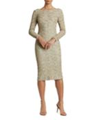 Emery Shimmered Low-cut Cocktail Dress