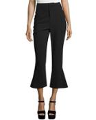 High-waist Cropped Flare Pants