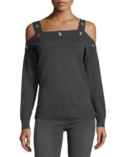 Grommet-trim Cold-shoulder