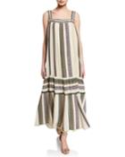 Sleeveless Provincial Striped