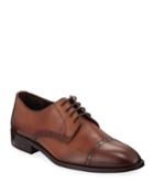 Men's Nevil Leather Cap-toe Dress