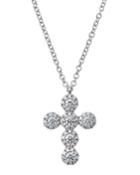 14k Diamond Cross Pendant Necklace,