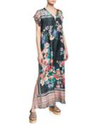 Bethia Floral-print V-neck Short-sleeve Dress With