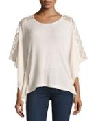 Shoulder Trim Tunic, Cream