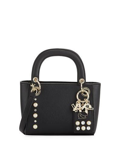 Miranda Saffiano Tote Crossbody W/ Hanging Charms