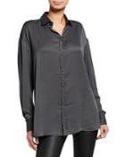 Comfortable Soft Button Front Blouse