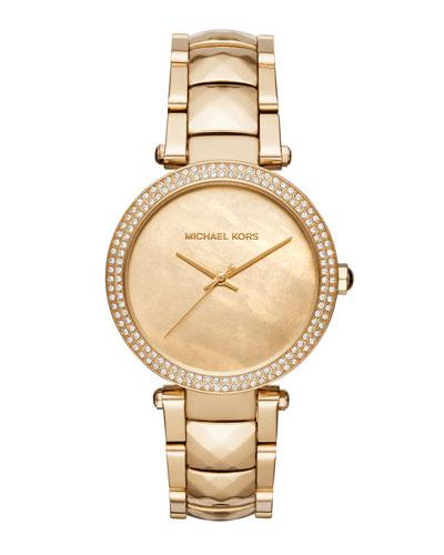 39mm Parker Glitz Bracelet Watch, Gold