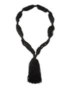 Tassel Duster Necklace, Black