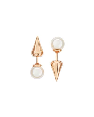 Rose Golden Pearl Spike Front-back