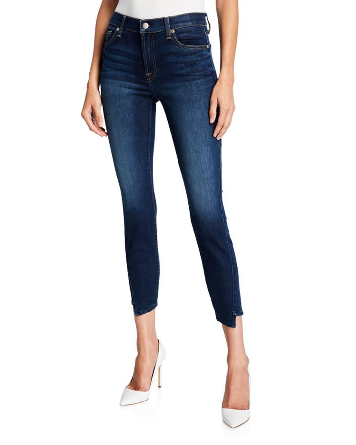 Gwenevere Spliced Hem Skinny Ankle Jeans